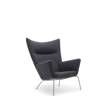 CH445 Wing Lounge Chair - fjord-191-stainless-steel