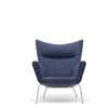 CH445 Wing Lounge Chair - rime-781-stainless-steel
