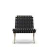 MG501 Cuba Lounge Chair - oak-soap-cotton-webbing-black