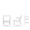 Diagram - OW124 Beak Lounge Chair