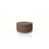 dedalo nightstand - stackable - 44 walnut + titanium hg plinth