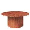 Epic Coffee Table - Round 80 - Red Travertine