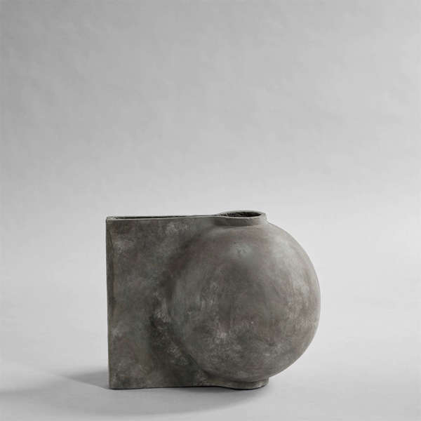Offset Vase Mini - Dark Grey