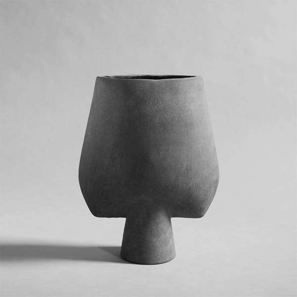 Sphere Vase Square Big - Dark Grey