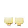 Flow Glasses 7 Ounce Set of 2 - Gold