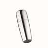 Salpi Salt & Pepper Mills - Polished Stainless Steel with Sharkskin (grey) and Magnet (charcoal) Tops