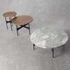 Floema Coffee table with marble top and Side Tables with wooden top