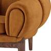 Croissant Lounge Chair with Leather