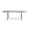 Saw Marble Dining Table Rounded