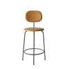 Afteroom Counter Chair Plus - Cognac Leather Seat and Back - Black Legs