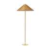 9602 Floor Lamp - Brass wicker willow