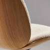 Beetle Veneer Shell Dining Chair - Upholstered Conic Base