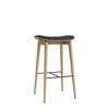 NY11 Bar Stool - Natural Oak - Counter Height Seat Upholstered