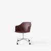 Rely Dining Armchair Un-upholstered-HW48_red_brown_plastic_shell polished_aluminium_base