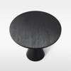 Draft Table Round ø88 dining table black stained ash