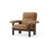Brasilia Lounge Chair - Dark stained oak dunes camel