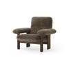 Brasilia Lounge Chair - Dark stained oak sheepskin root