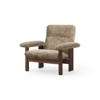 Brasilia Lounge Chair - Walnut  sahara sheepskin