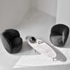 Floema Oval Coffee Table - Grey Emperador marble