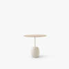 Lato Side Table - LN9 - Ivory white & Crema Diva marble Oak Top