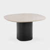 Ovata Dining Table Black Stained Base