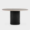 Ovata Dining Table Black Stained Base