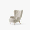 Petra Lounge Chair - Sheepskin moonlight oak